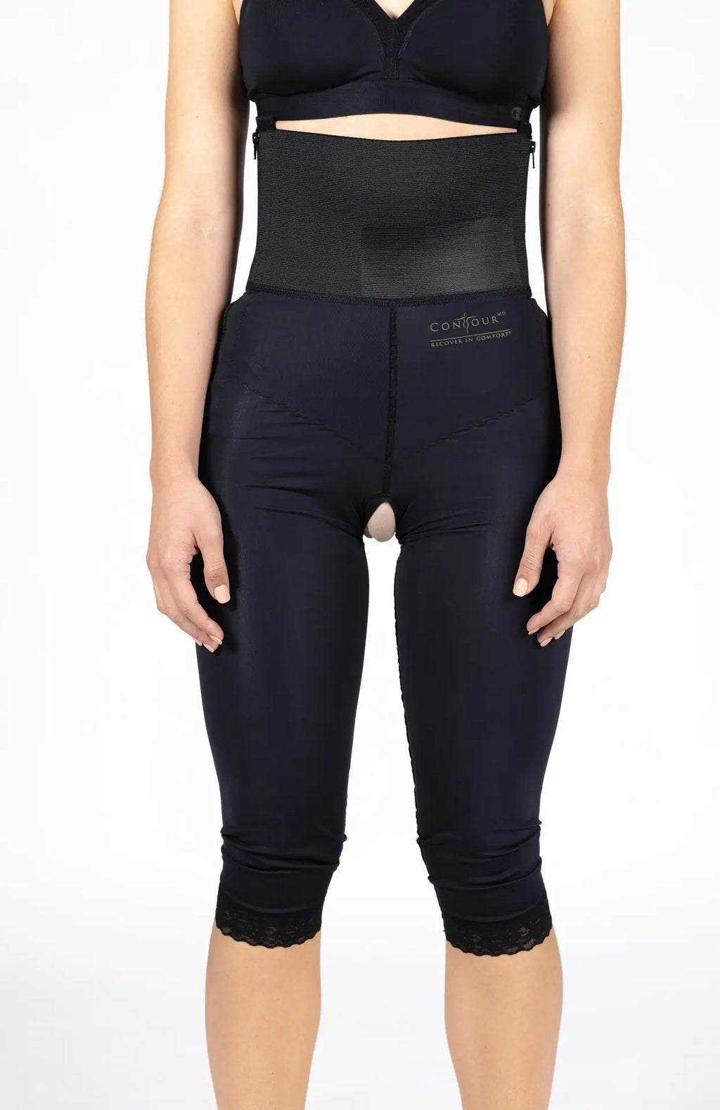 Mid-Calf Girdle – 6" Waistband, Open Crotch – ContourMD (Style 26)