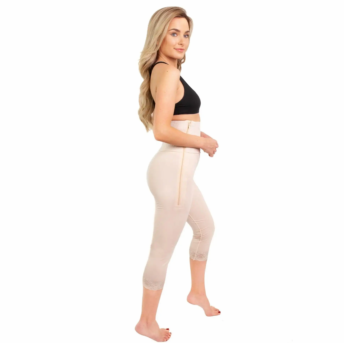 Mid-Calf Girdle – 6" Waistband, Open Crotch – ContourMD (Style 26)