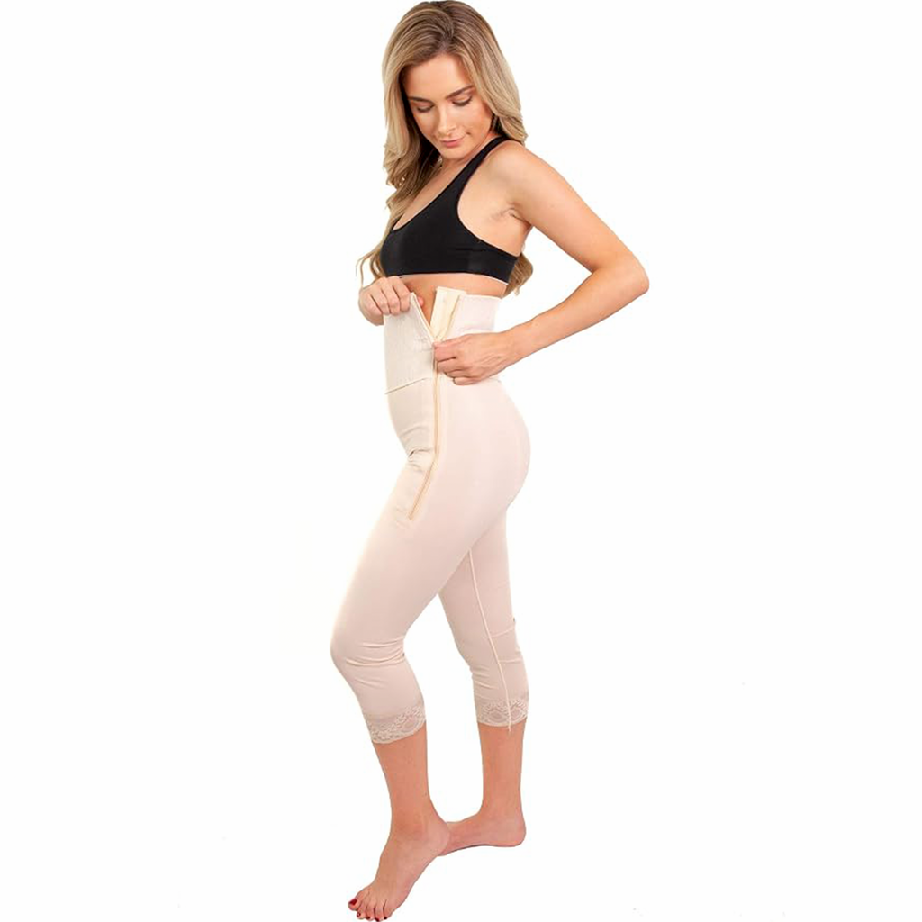 Mid-Calf Girdle – 6" Waistband, Open Crotch – ContourMD (Style 26)
