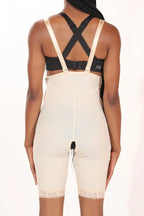 Mid-Thigh Body Garment with Suspenders & Side Zippers – ContourMD (Style 34Z-MTW2)