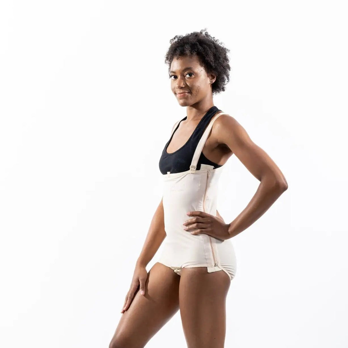 Brief Body Garment with Side Zippers & Suspenders – ContourMD (Style 37Z)