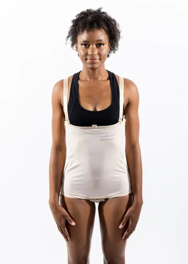 Brief Body Garment with Side Zippers & Suspenders – ContourMD (Style 37Z)