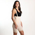 Mid-Thigh Body Garment with Suspenders & Full-Length Zippers – ContourMD (Style 34FLZ)