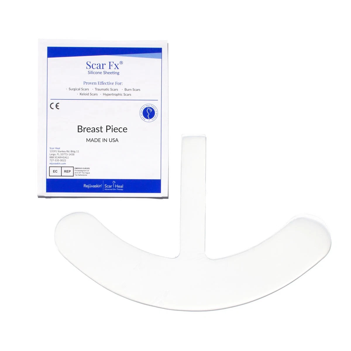 Rejuvaskin Scar Fx Silicone Sheeting - Breast Piece - Single Sheet